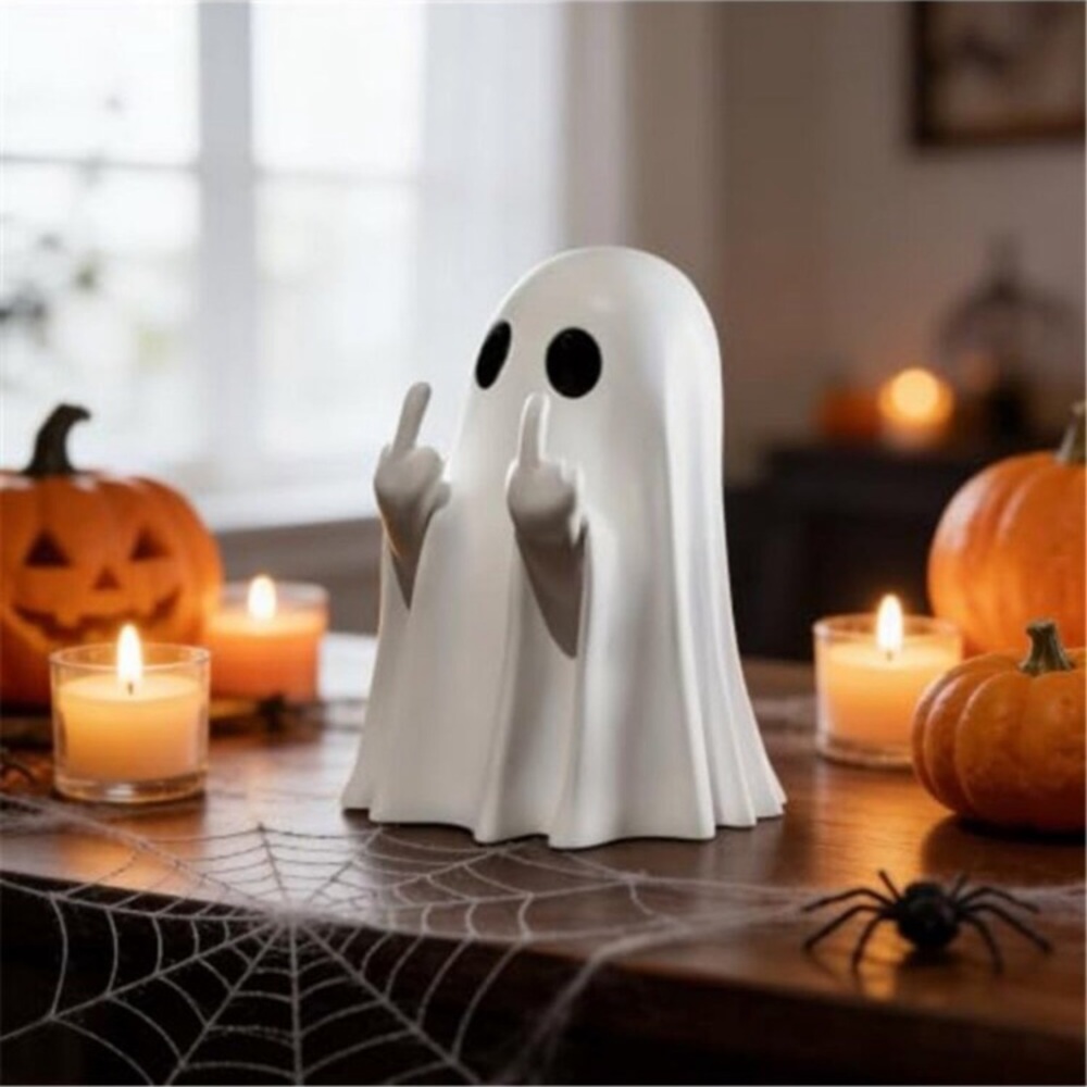 Halloween Ghost Figurine White Decorative Cute Finger Ghost Ornaments 🆕